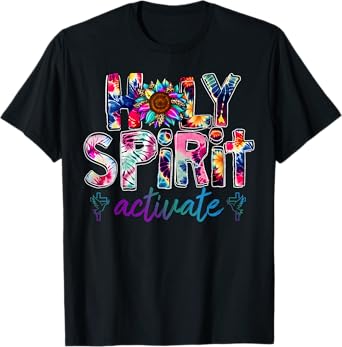 Holy Spirit Activate Leopard Christians Jesus Love Tie Dye T-Shirt