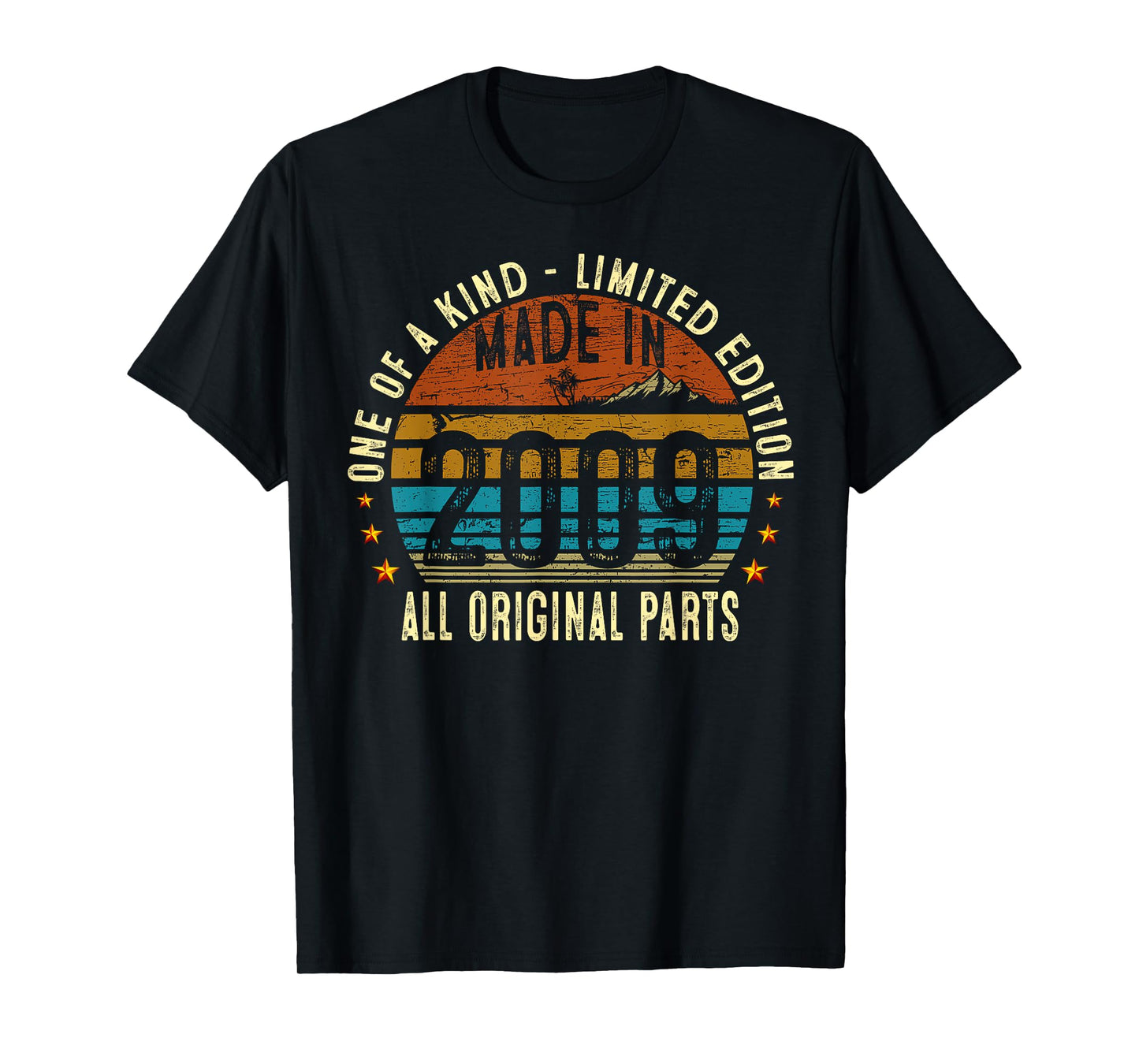 16th Birthday Gifts Men Boy Girl Vintage 2009 Original Parts T-Shirt
