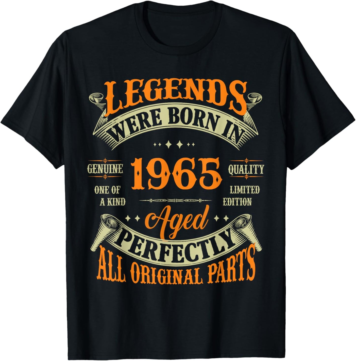 Vintage Legends Born In 1965 60 Years Old T-Shirt