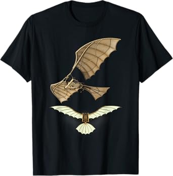 Ornithopter Shirt Leonardo da Vinci Fly Aircraft Sketch T-Shirt