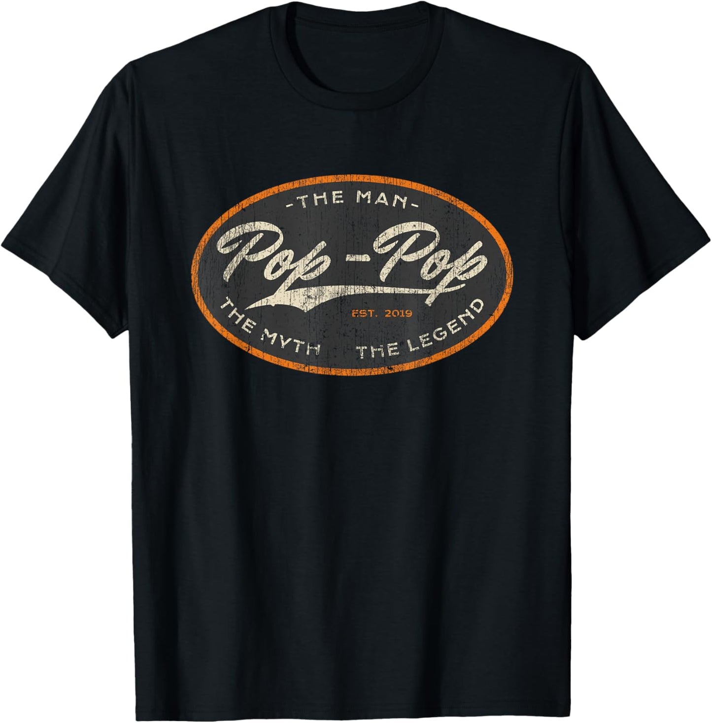 Vintage Pop Pop New Grandpa Est. 2019 The Man Myth Legend T-Shirt