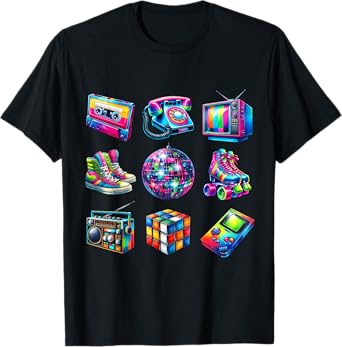 I Love 80s Retro Vintage 80s Style Graphic Women Girl Kids T-Shirt