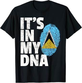 IT'S IN MY DNA St. Saint Lucia Flag Pride National Country T-Shirt