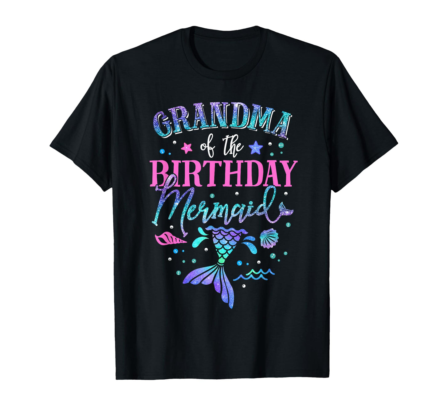 Grandma Of The Birthday Mermaid Party Matching Family T-Shirt