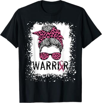 Warrior Breast Cancer Shirts Awareness Support Pink Ribbon T-Shirt