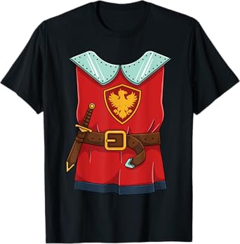 Halloween Medieval Knight Armor Costume Funny Lazy Easy DIY T-Shirt
