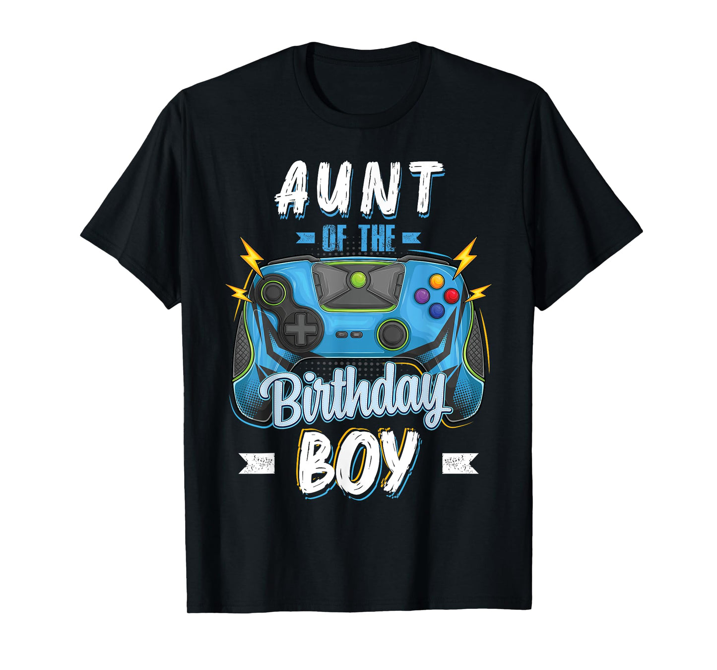 Aunt of the Birthday Boy Matching family Video Gamer party T-Shirt