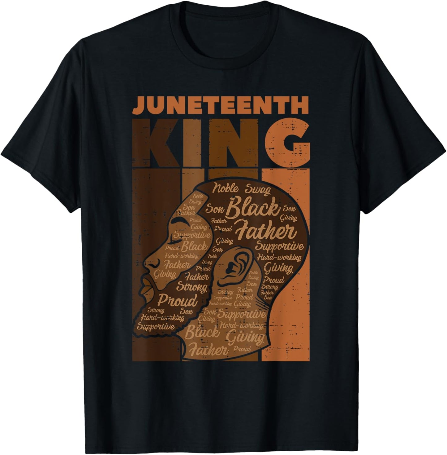 Juneteenth King Black Father Melanin African Dad Papa Men T-Shirt