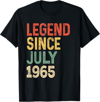 Legend 1965 60th Birthday Gifts for Men Women 60 Year Old T-Shirt