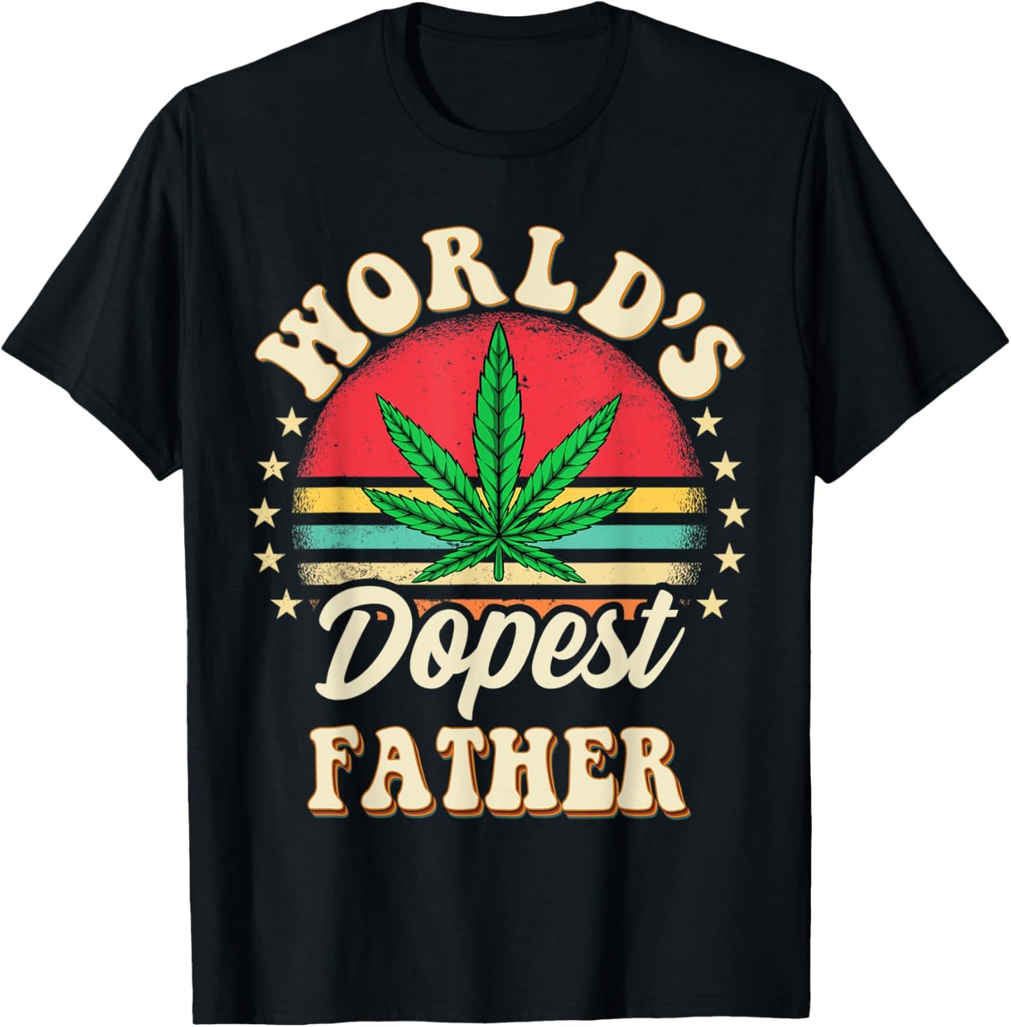 Father Funny 420 Pot Vintage Matching Worlds Dopest Father T-Shirt
