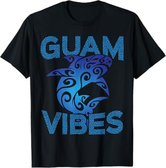 Tribal Shark Guam Vibes Vacation Ocean Tropical Island T-Shirt
