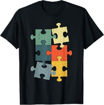 Cute Puzzle Piece Design For Men Women Puzzler Jigsaw Puzzle T-Shirt