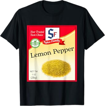 Lemon Pepper Condiment Costume Holiday Spice Costumes T-Shirt