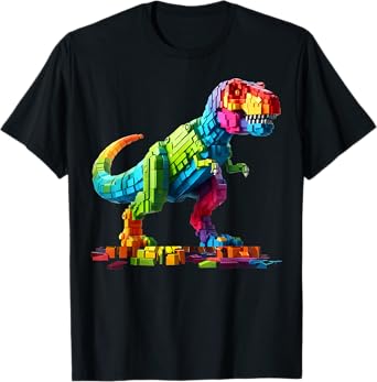 Master Builder Dinosaur Bricks Blocks Dino Toys Gifts T Rex T-Shirt