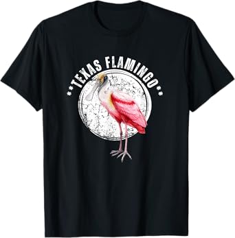 Roseate Spoonbill Tshirt Texas Flamingo Birdwatcher Funny T-Shirt