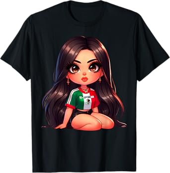 Brown Pride Chicana Mexican Girl Chola Badass Patriotic T-Shirt