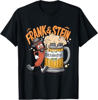 Frank & Stein Oktoberfest Funny German Bratwurst And Beer T-Shirt