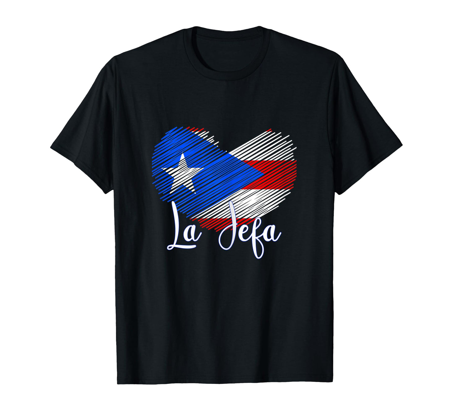 Boricua Jefa Puerto Rico Heart Flag Boricua Mom mothers day T-Shirt