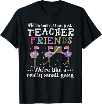 We're More Than Just Teacher Friends Flamingo T-shirt Men Women T-Shirt