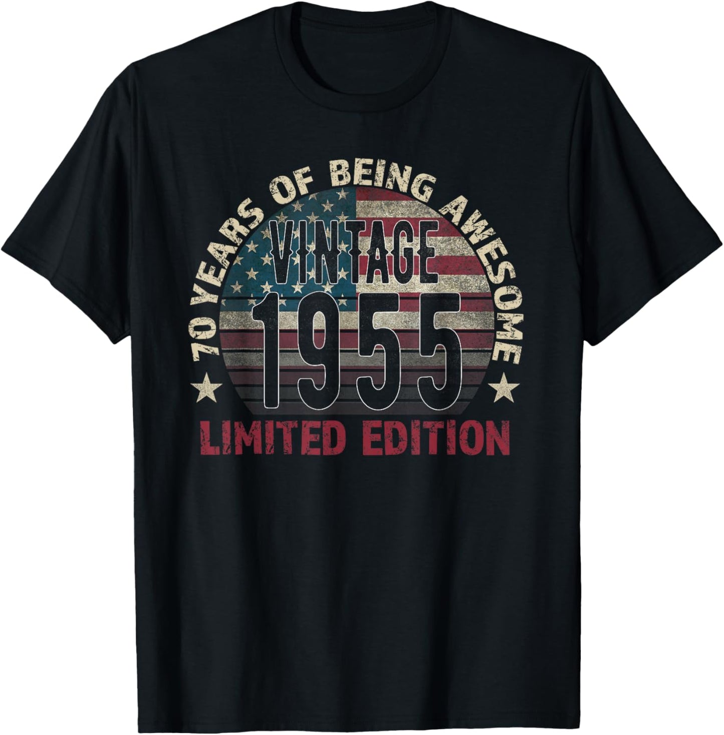 70th Birthday Gift men Vintage born 1955 turning 70 Year Old T-Shirt