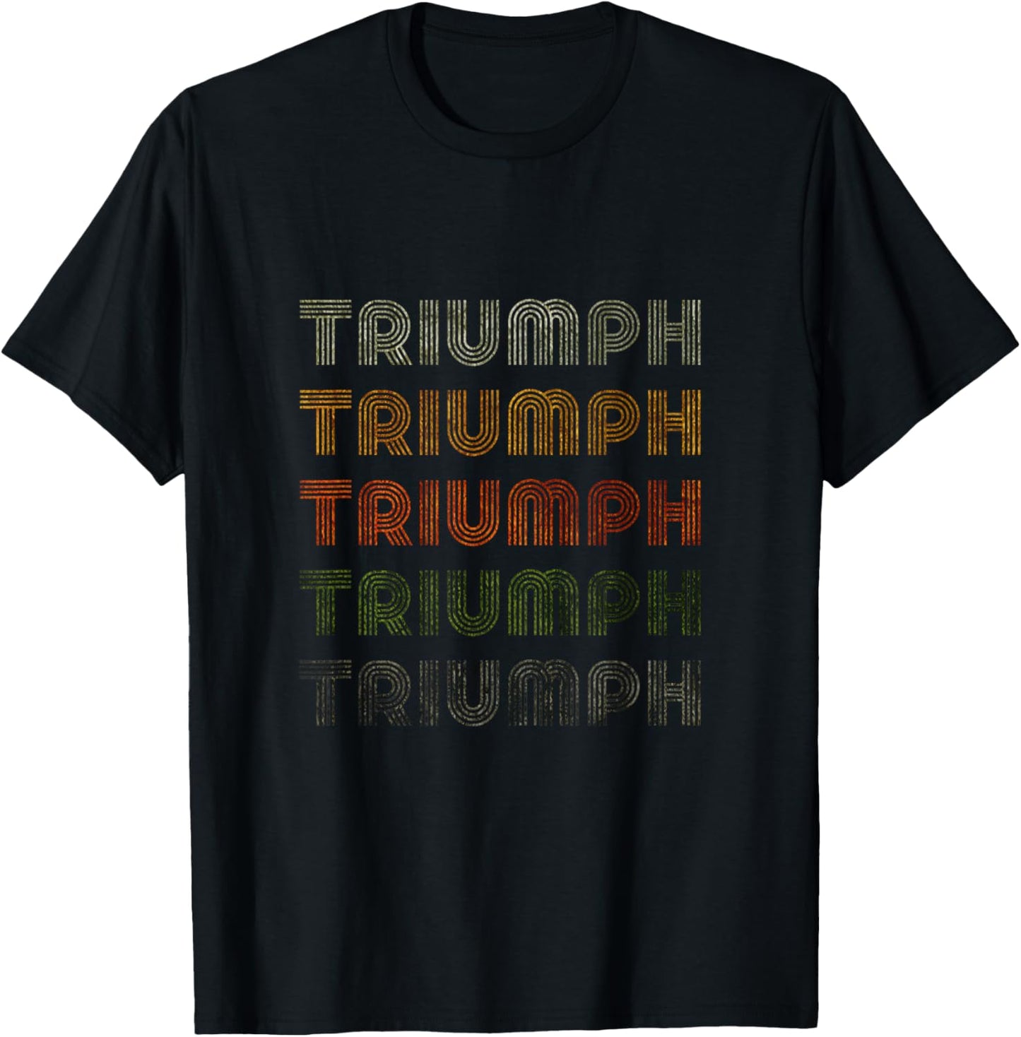 Love Heart Triumph Tee Grunge Vintage Style Black Triumph T-Shirt