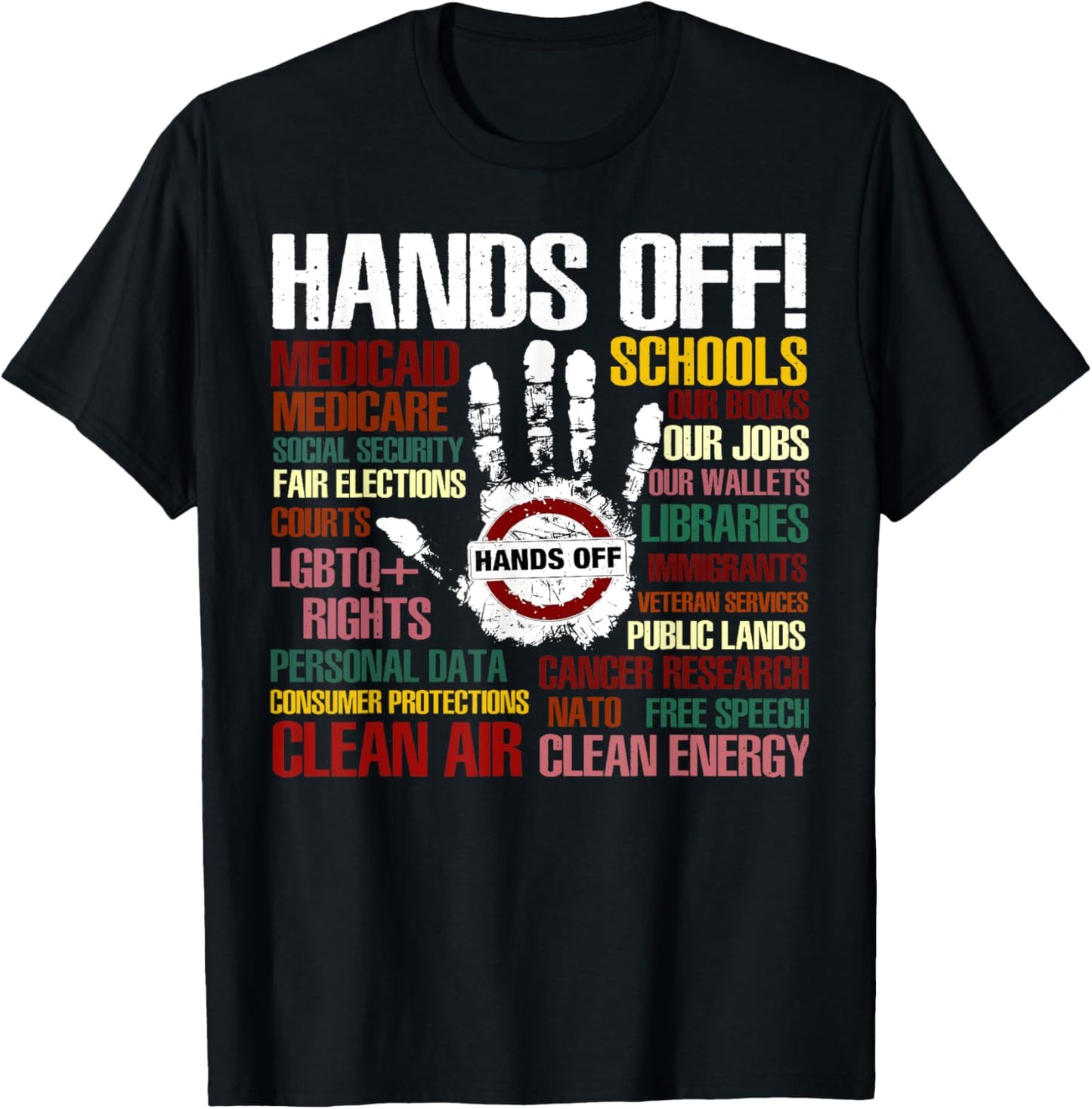 Resist Resistance Statue of Liberty Hands Off Protest T-Shirt