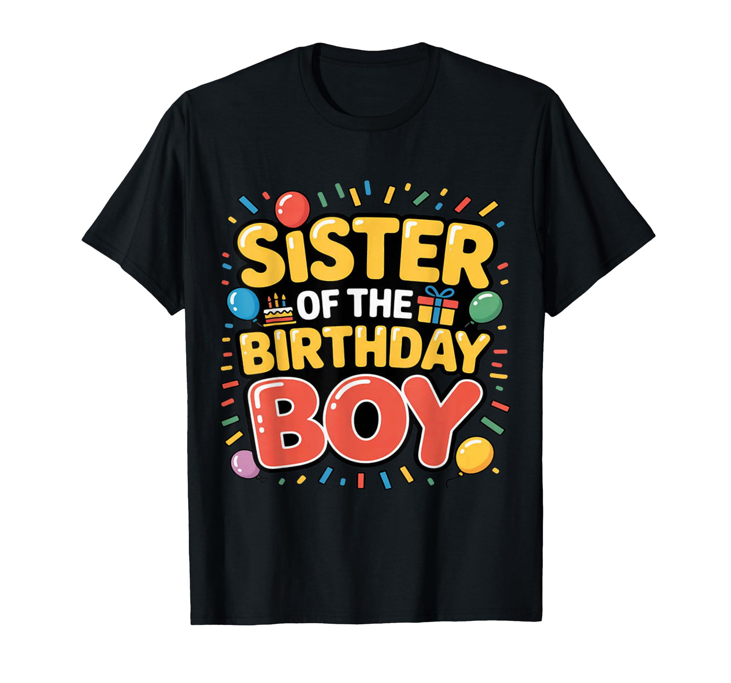 Funny Sister of The Birthday Boy Family Matching Dad Mom T-Shirt