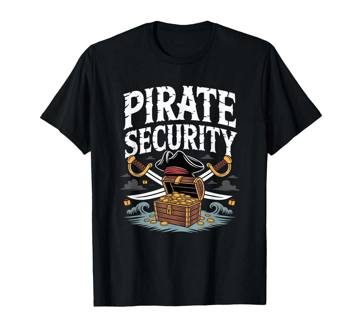 Pirate Security Funny Halloween Costume Dad Mom Group Humor T-Shirt