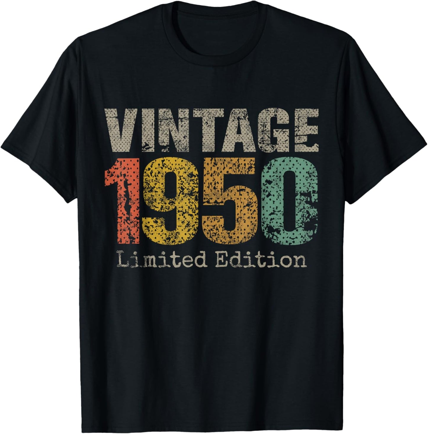 Vintage 1950 Limited Edition 75th Birthday Gifts 75 Year Old T-Shirt