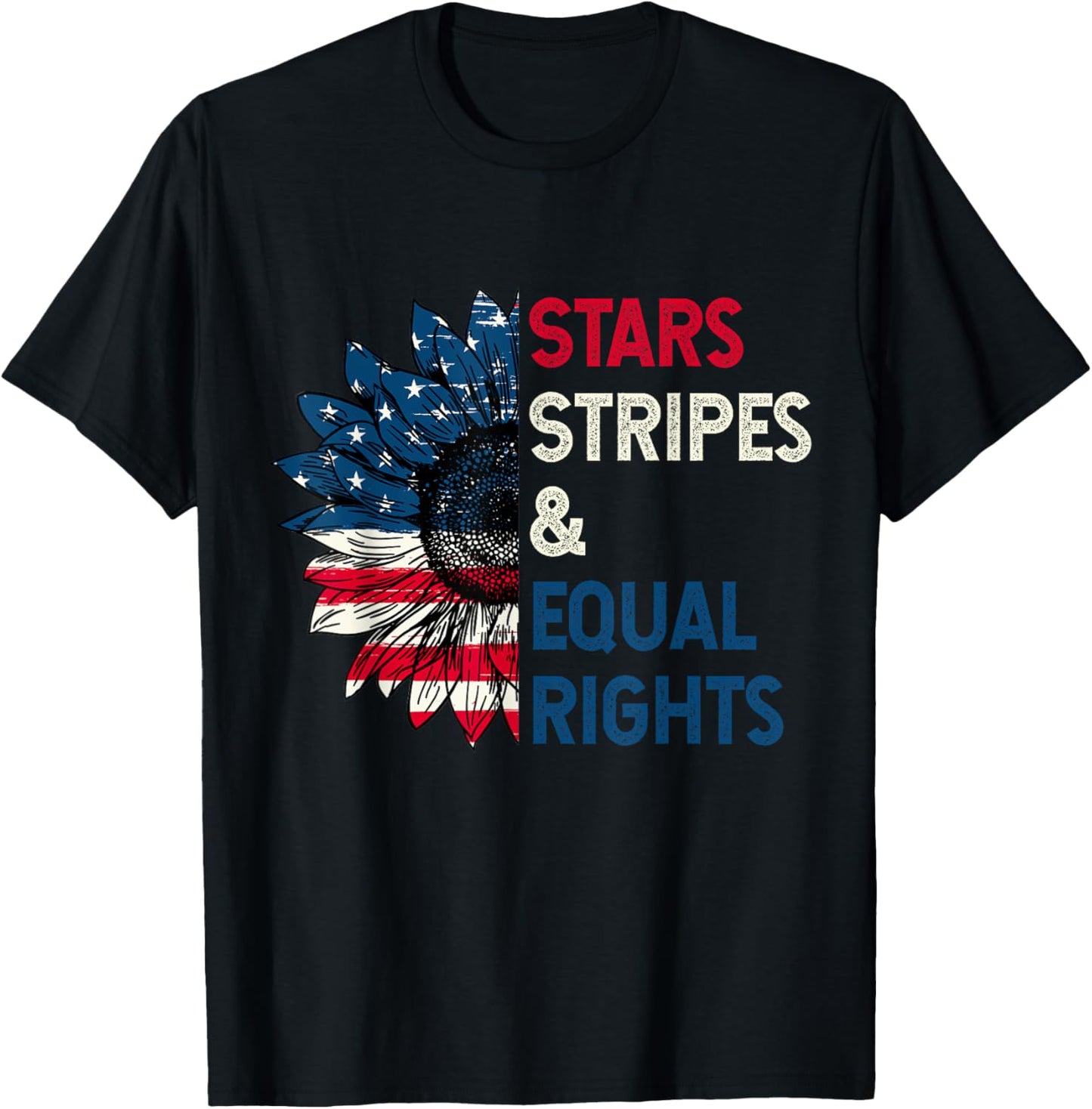Stars Stripes And Equal Rights 4th Of July Women's Rights T-Shirt