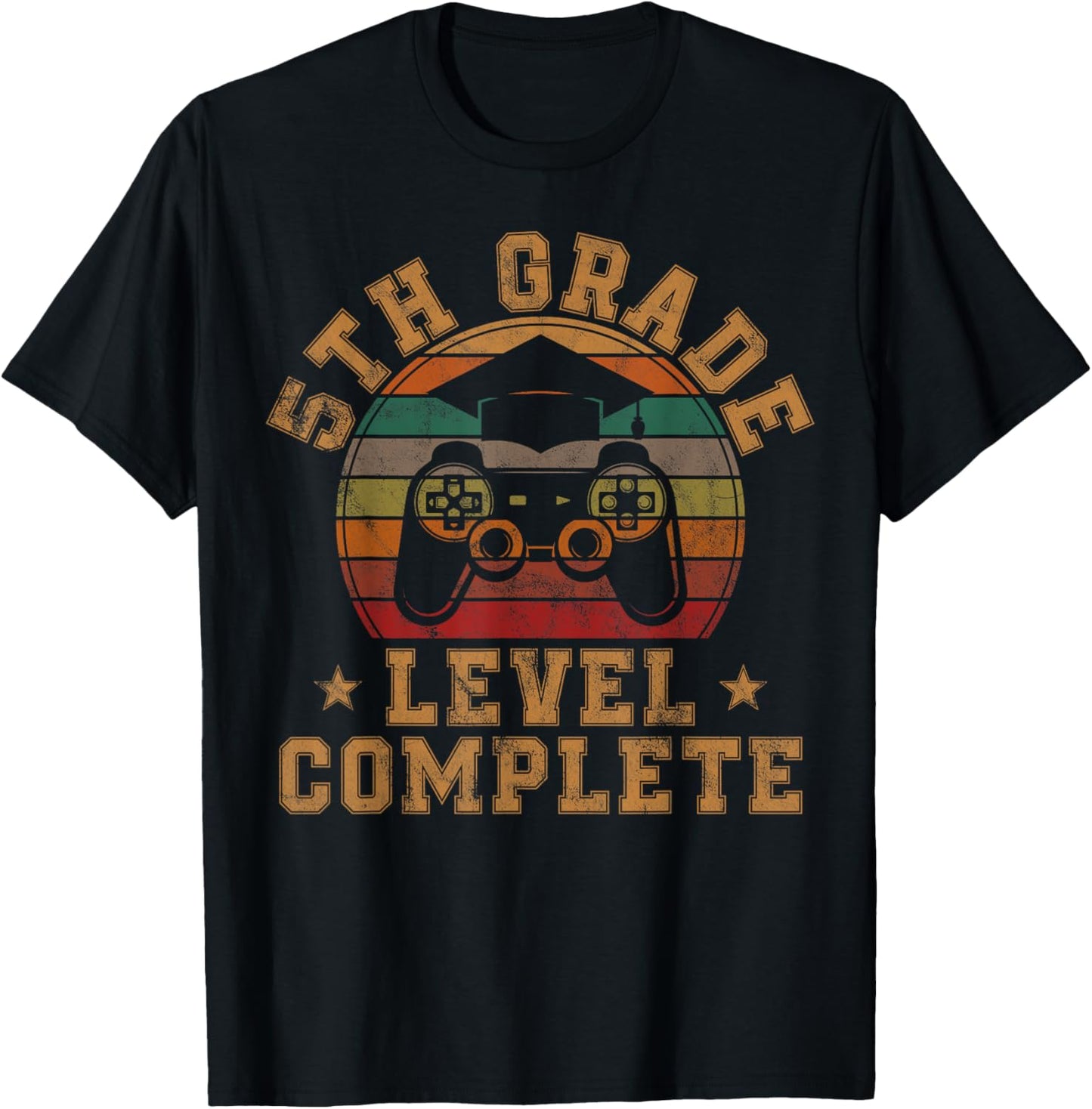 5th Grade Level Complete Fifth Grade Graduation Video Gamer T-Shirt