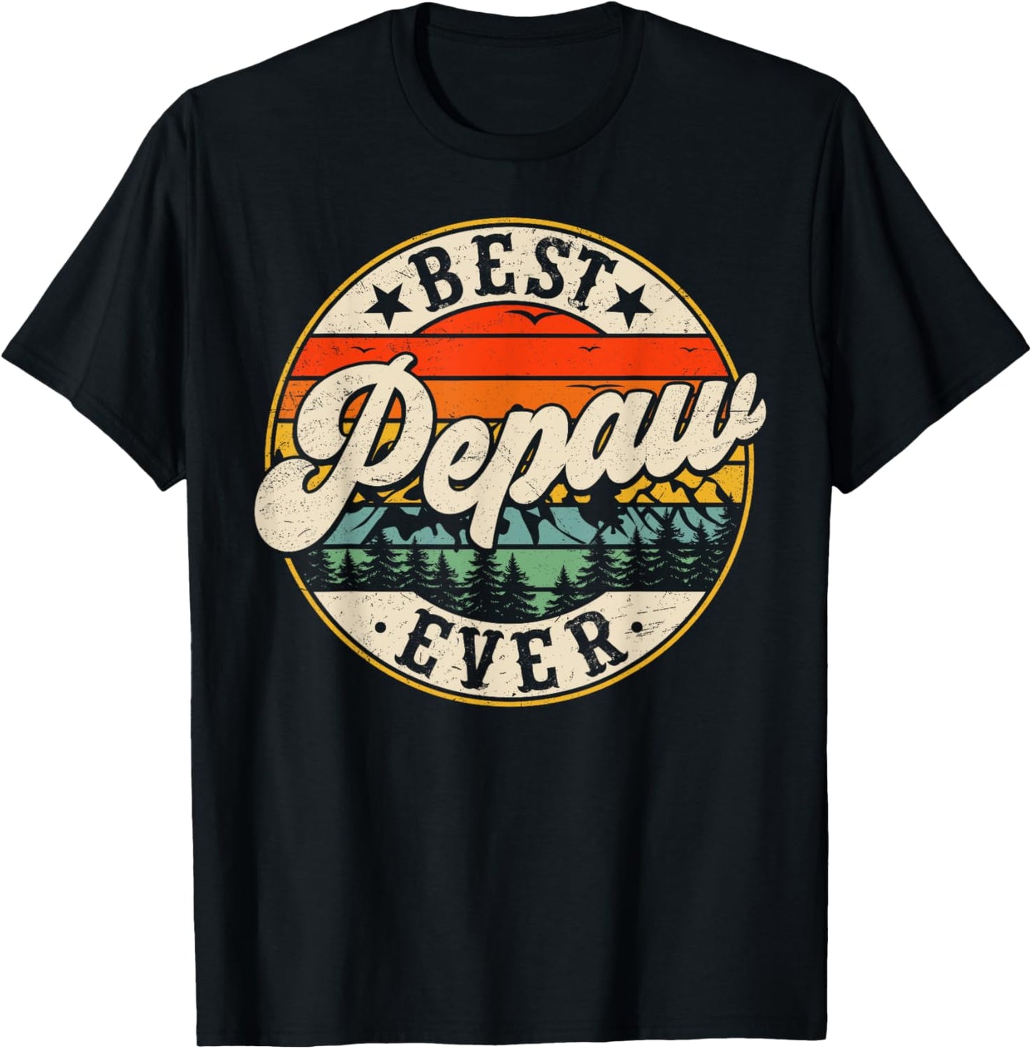 Vintage Best Pepaw Ever Father's Day Grandpa Men T-Shirt