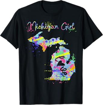 Michiganian Michigan Girl Great Lakes State Proud Yooper Tee T-Shirt