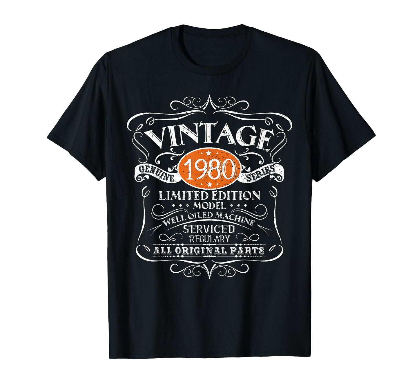 Vintage 1980 45th Birthday All Original Parts Design T-Shirt
