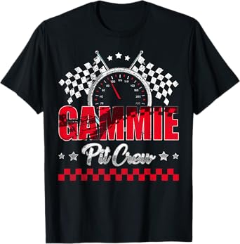 Race Car Birthday Party Racing Family Gammie Pit Crew T-Shirt