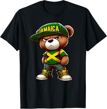 Teddy Bear Jamaica Flag Jamaican Clothing Men & Women T-Shirt