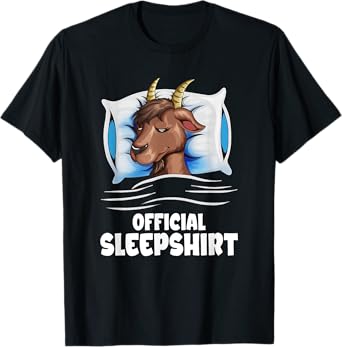 Goat Is Sleeping Cute Goat Is Snoozing Official Sleepshirt T-Shirt