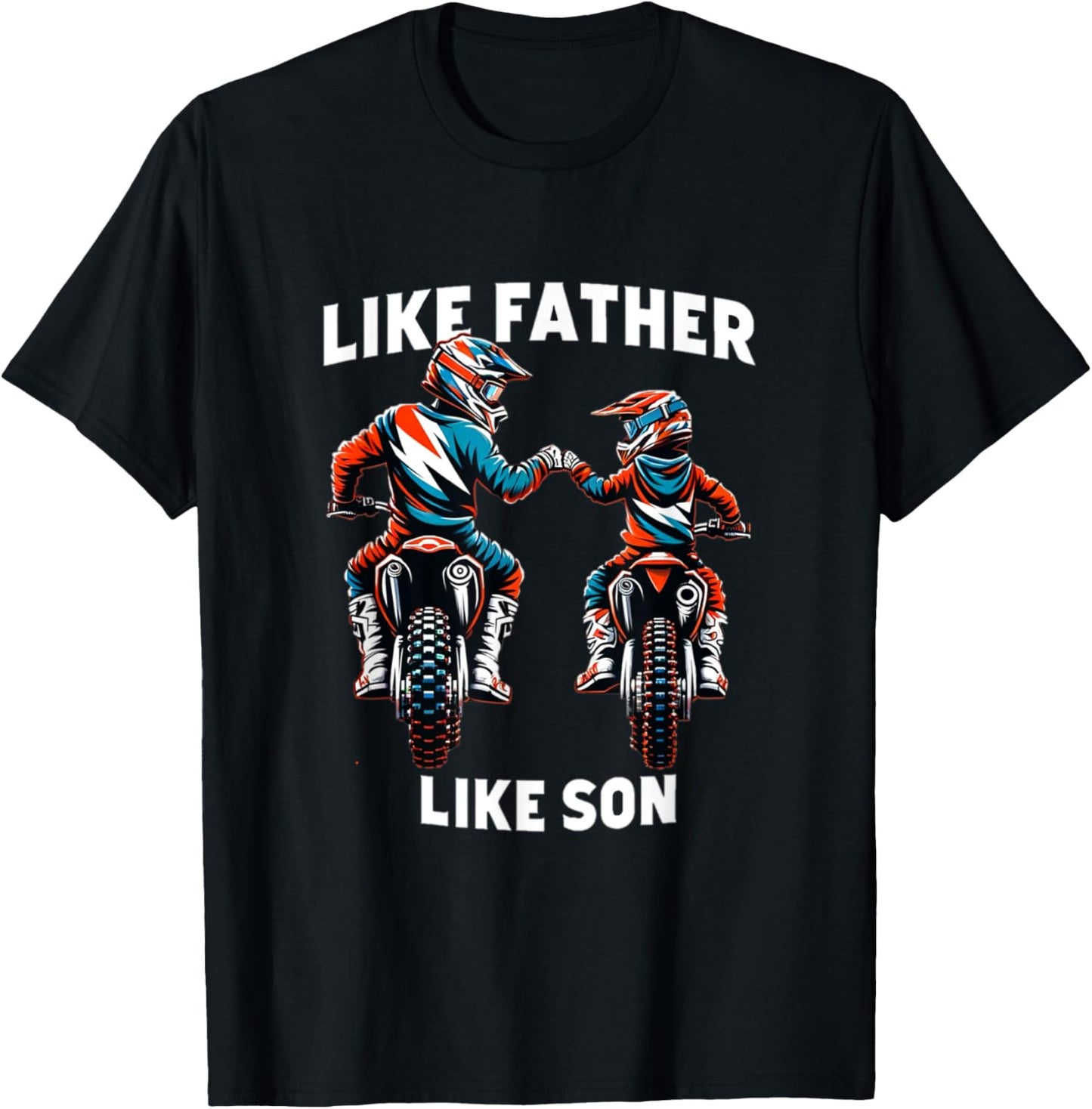 Dirt Bike Family Father Son Motocross Off-Road MX Dad Boys T-Shirt