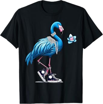 Flamingo Shoes Pearl Necklace T-Shirt