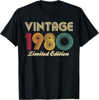 1980 45th Birthday Vintage Limited Edition Men Women T-Shirt