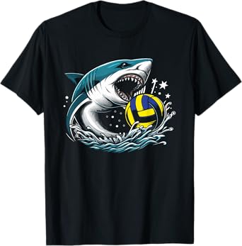 Beach Volleyball Shark Player Volleyballer Sports T-Shirt