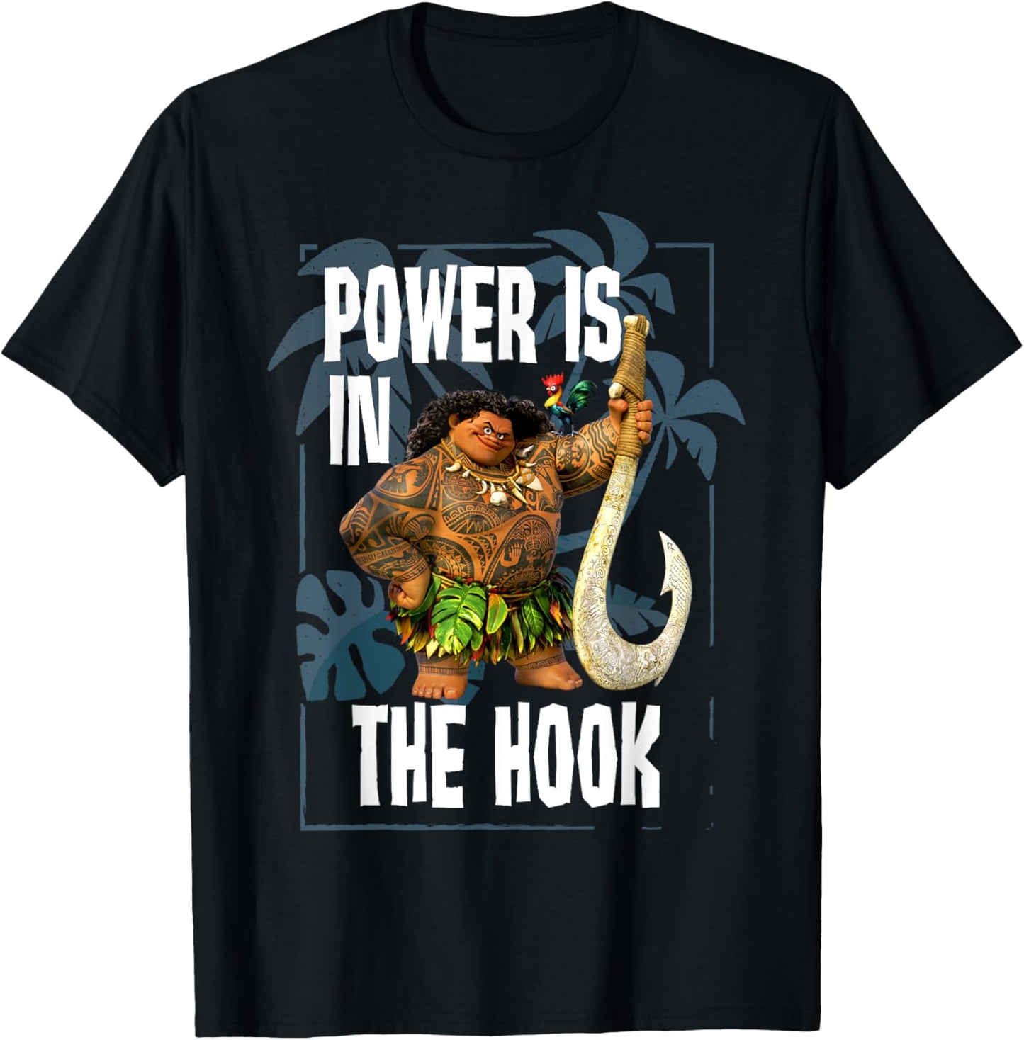 Disney Moana Maui Power Is In The Hook Portrait T-Shirt