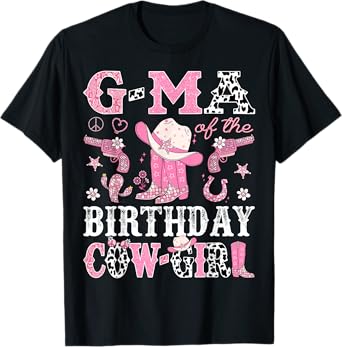 G-Ma Of The Birthday CowGirl Pink Disco Rodeo Western T-Shirt