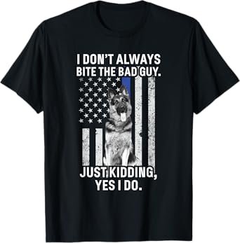 K9 Police Officer German Shepherd Shirt Funny Thin Blue Line T-Shirt