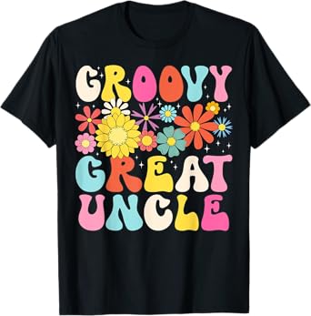 Groovy Great Uncle Retro Matching Family Baby Shower T-Shirt