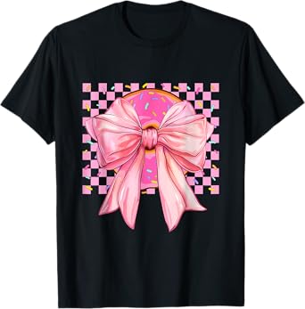 Donut Coquette Bow Funny Girls Women Gift Doughnut Lover T-Shirt