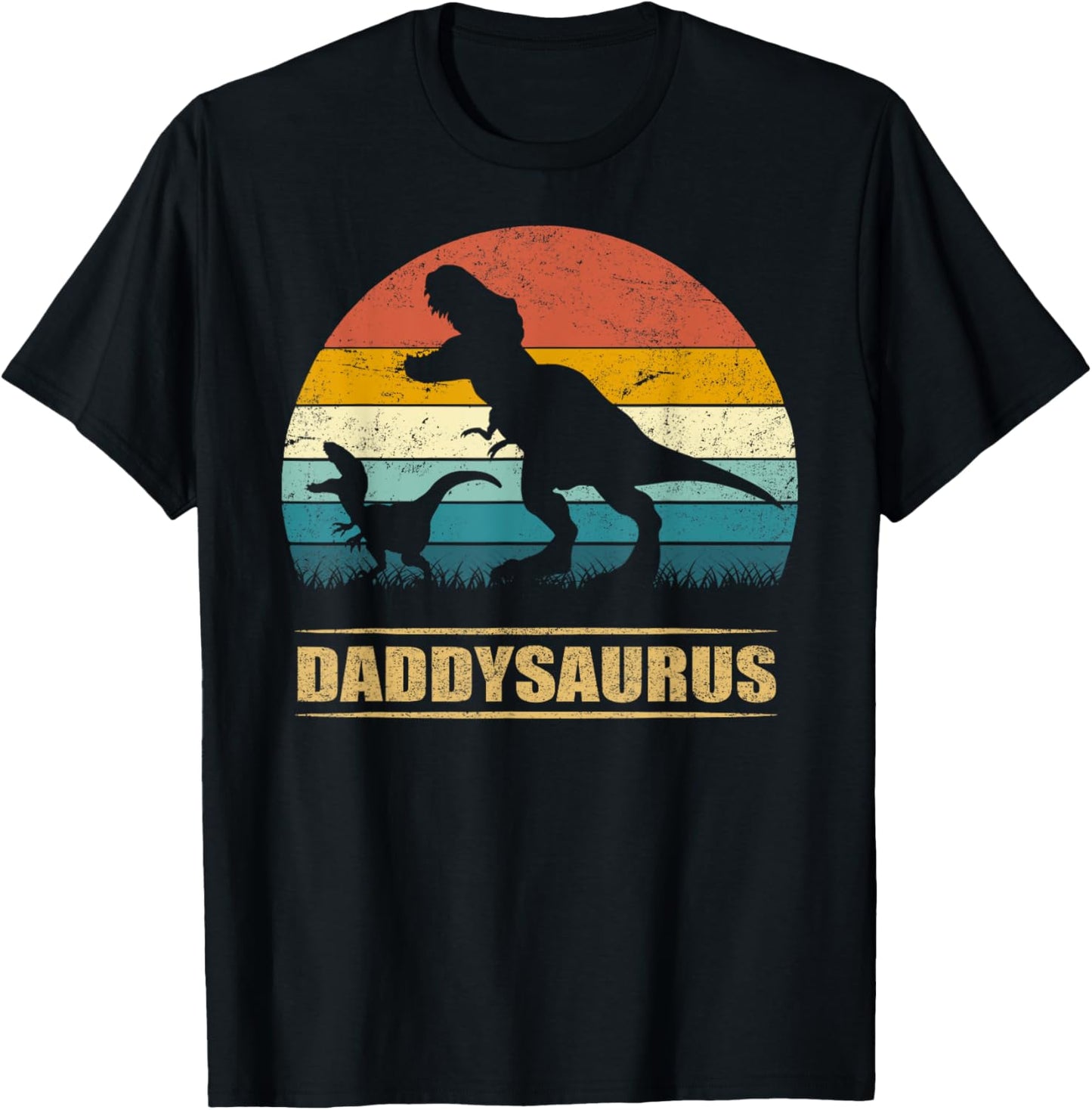 Daddysaurus Dad Fathers Day Gift T rex Dinosaur Men T-Shirt