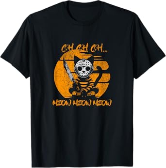 Ch Ch Meow Meow Meow Funny Animal Horror Cat Halloween T-Shirt for Men Women