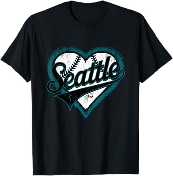 Love Mariner Name Coastals Cutline, Emerald Swingprint Heart T-Shirt