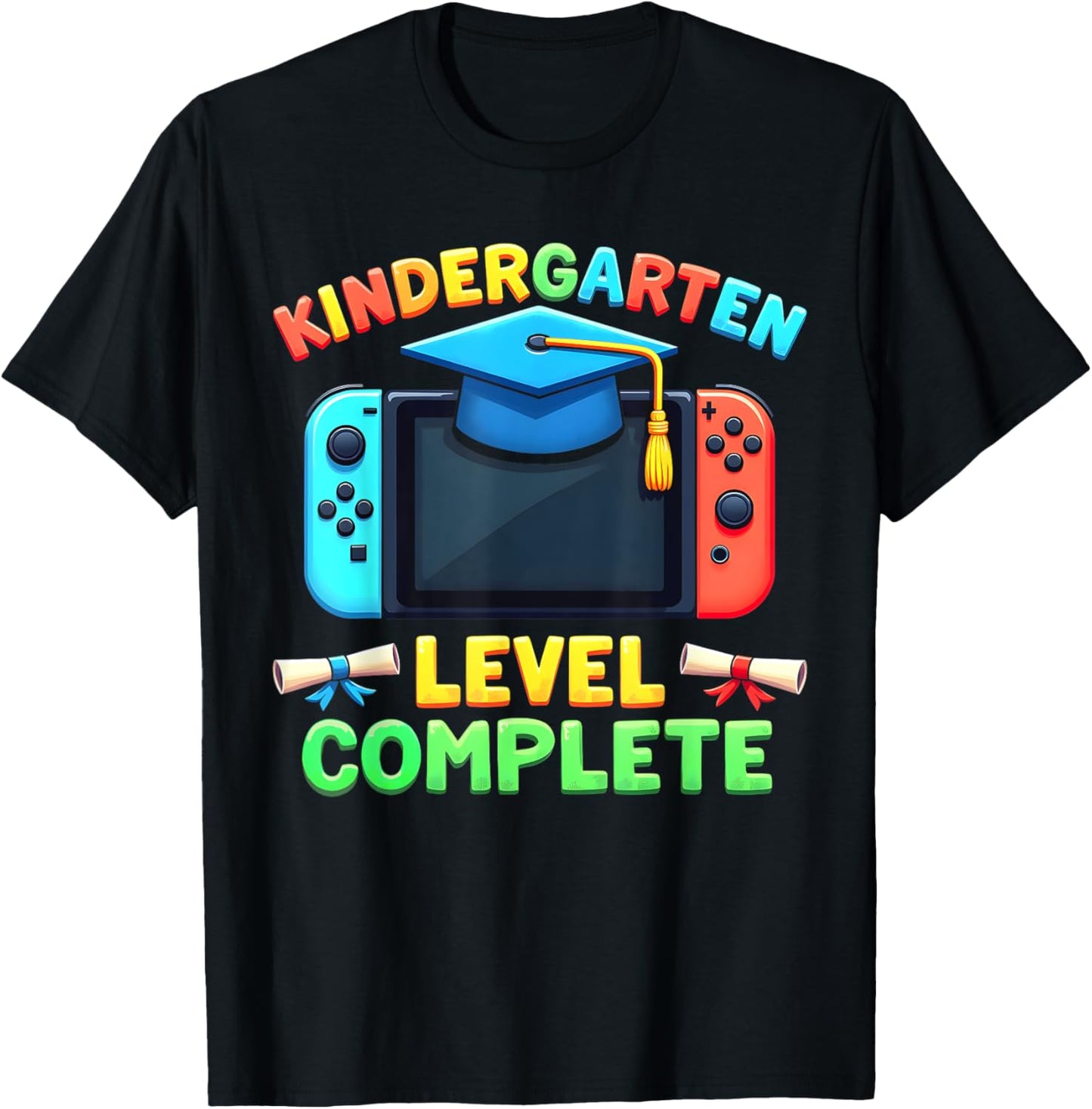 Kindergarten Level Complete Graduation Class 2025 Gamer Boys T-Shirt